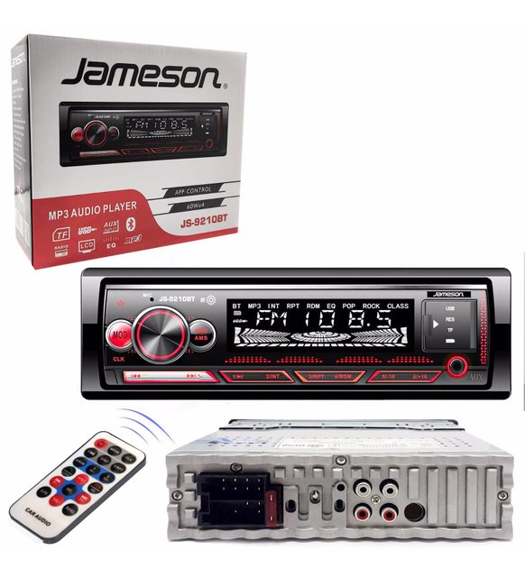 Jameson Js-9210Bt Çift Anfi Çıkışlı Oto Teyp Bluetooth Aux Usb Sd