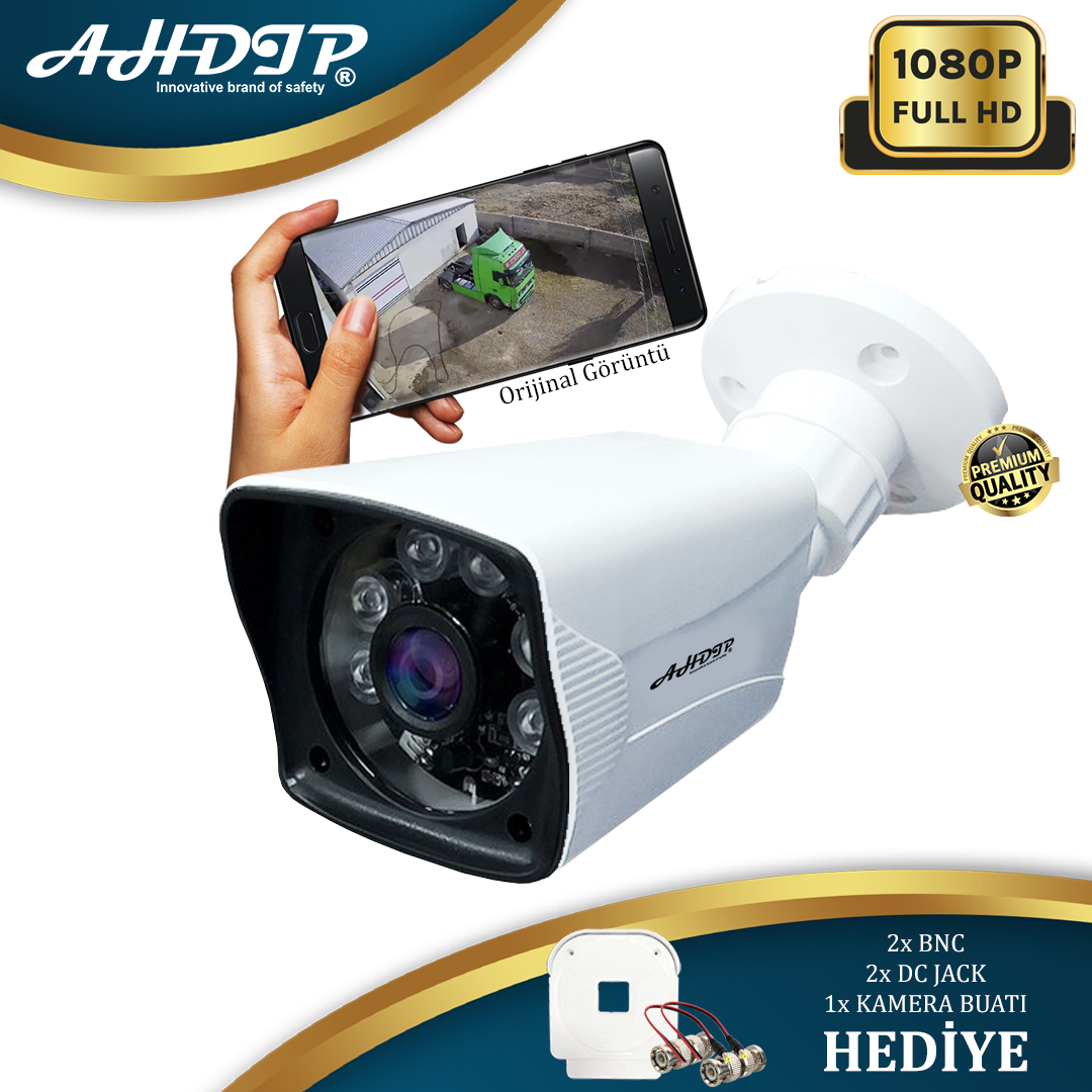 Ahdip A-4244 2.0MP 1080P AHD Gece Görüşlü Güvenlik Kamerası