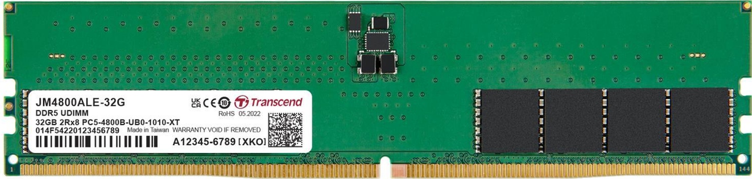 Transcend JM4800ALE-32G 32 GB DDR5 4800 MHz CL40 1.1V Masaüstü Ram