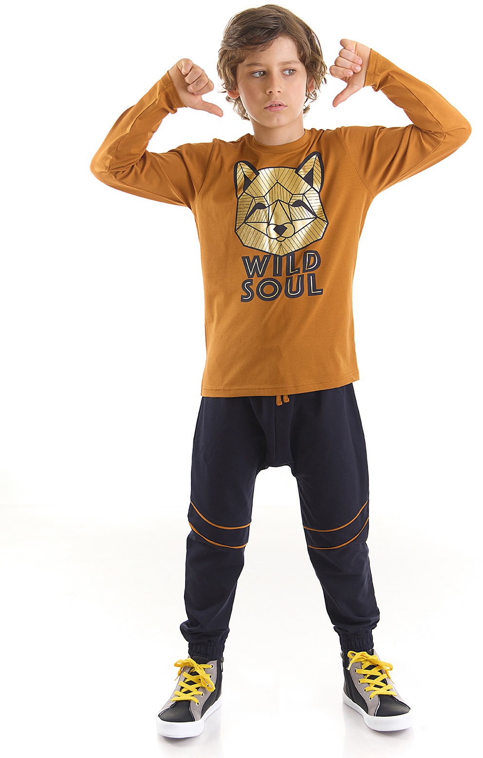 Mshb&g Varaklı Tilki Erkek Çocuk T-shirt Pantolon Takım