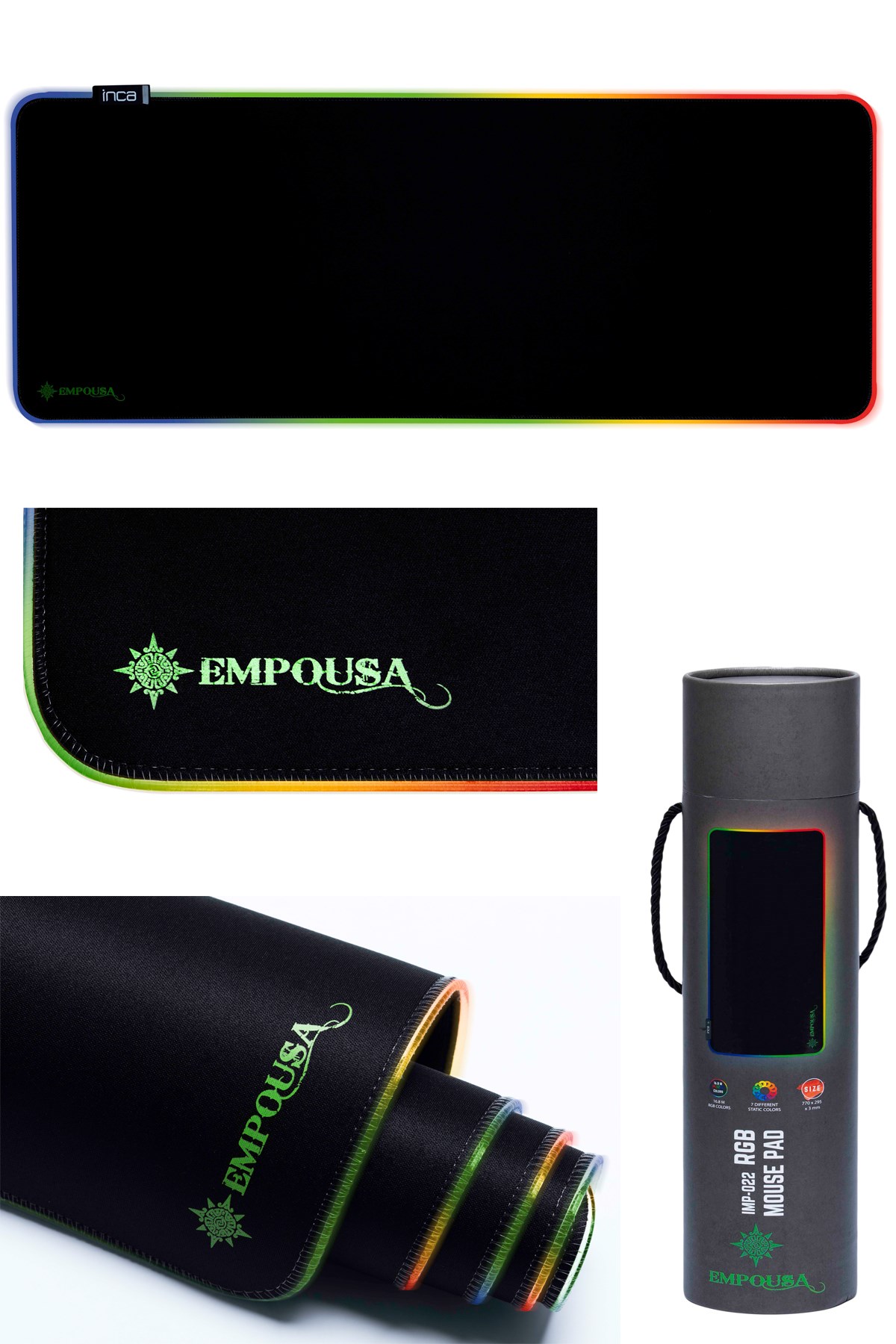Inca Imp-022 Empousa Rgb 7 Led Işıklı Gaming Oyuncu Mouse Pad
