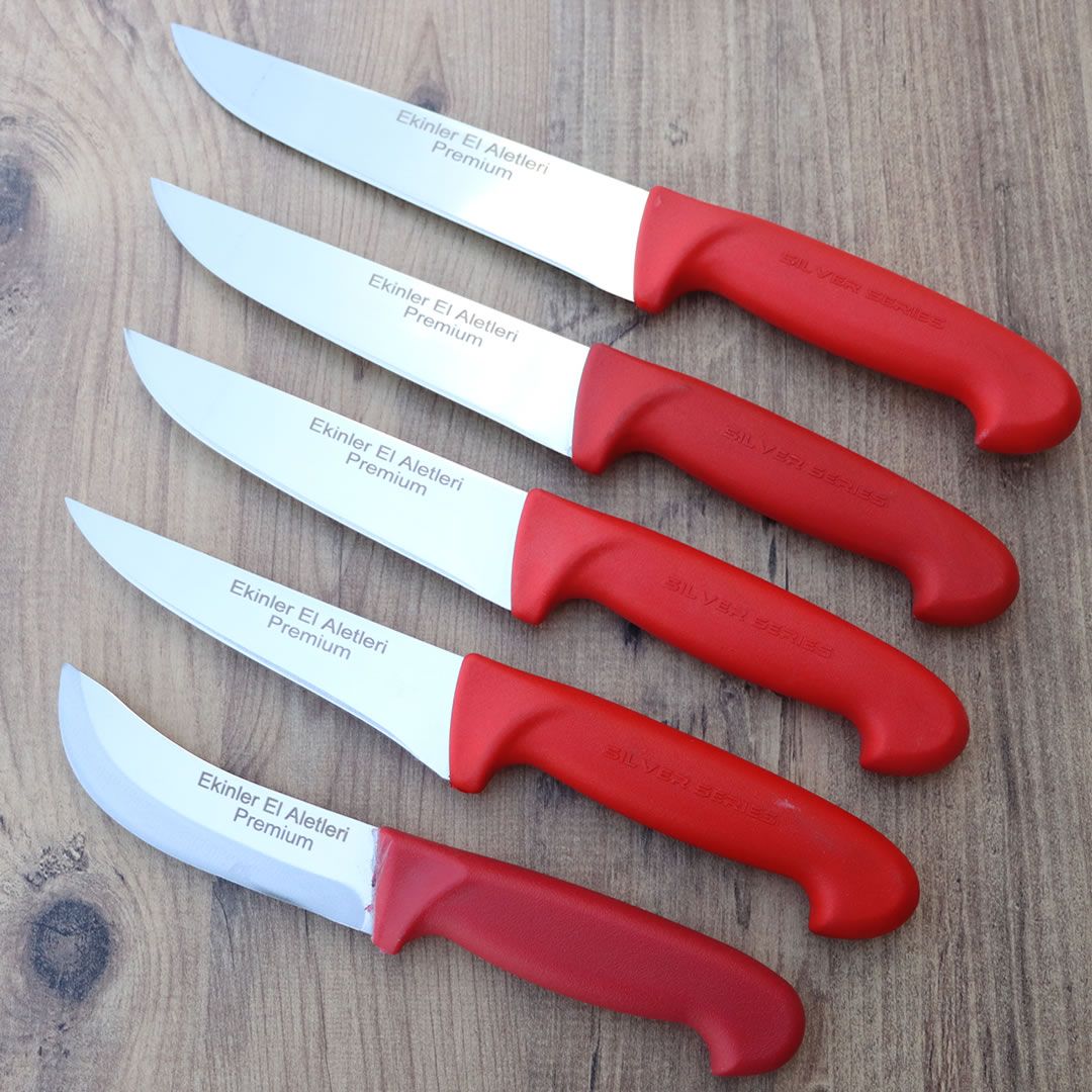 Plastik Saplı Premium Paslanmaz Çelik 5 Li Kasap Ve Mutfak Bıçağı
