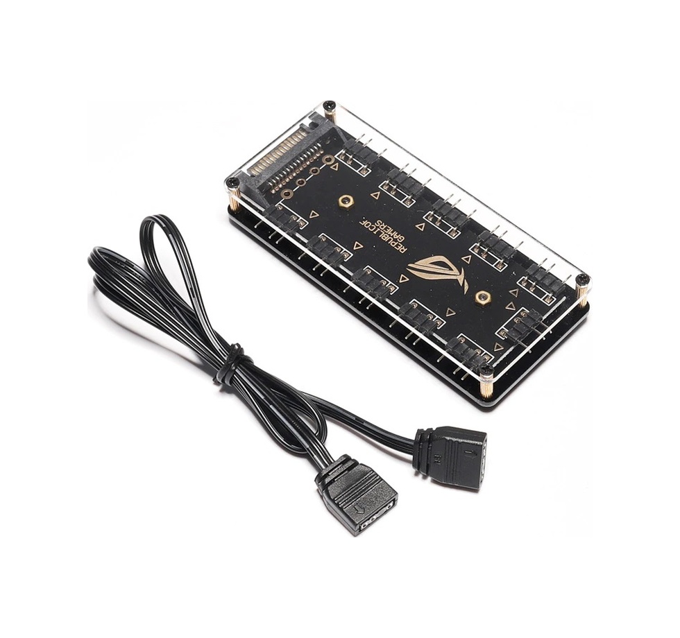 Argb Rgb Led 3 Pin 11 Port Fan Çoklayıcı 4847A Sata Power 5V Hub