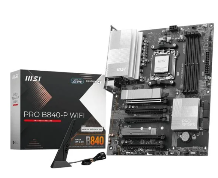 MSI MB PRO B840-P WIFI AM5 8000 MHZ(OC) DDR5 HDMI 2x M.2 USB 10 Gbs ATX Anakart