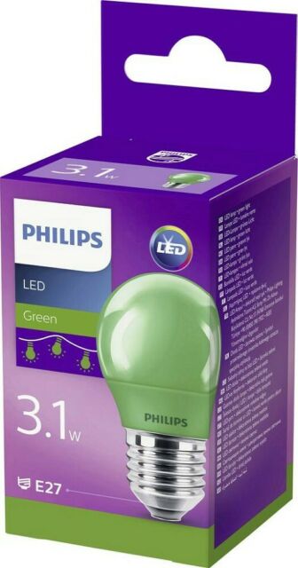 Philips Led Lamba 3.1W E27 Yeşil Işık