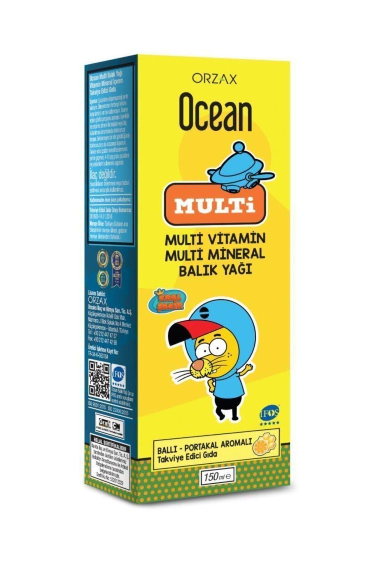 Ocean Multi Vitamin Balık Yağı Şurubu Kral Şakir 150 Ml 03-23