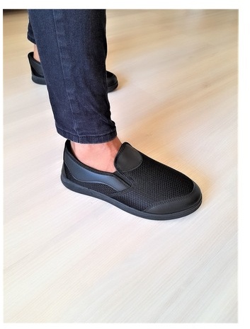 Siyah - Lacivert Erkek Fileli Yazlık Spor Ayakkabı