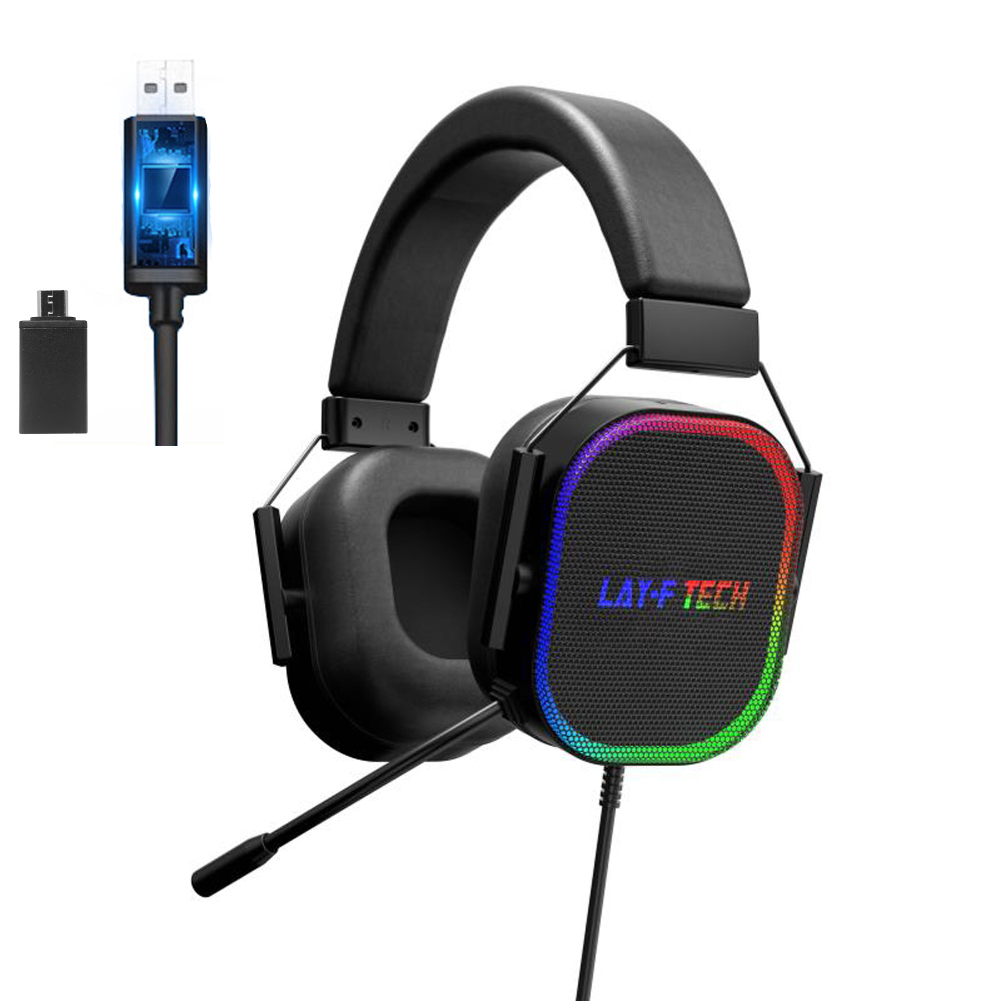 Lay-F Tech H165 7.1 Surround RGB Oyuncu Kulaklığı
