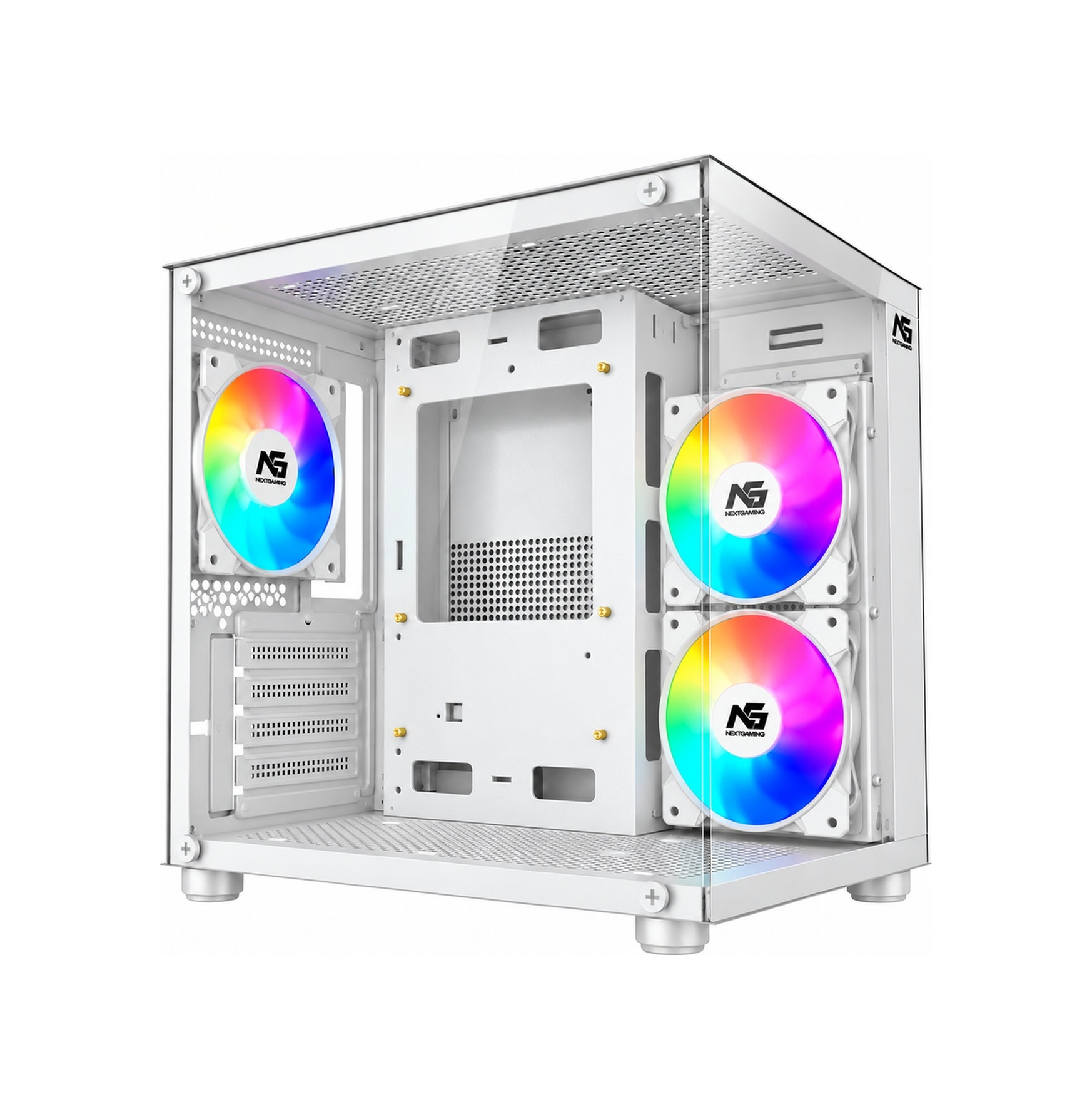 Orion Cube 3x Tuştan Değişen Rgb Fanlı M-atx Boş Bilgisayar Kasası Beyaz