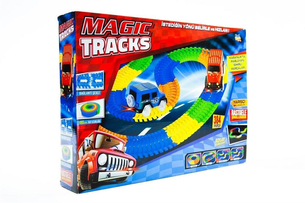 Kayyum Oyuncak Magic Tracks Pilli Işıklı 384 Parça Yarış Pisti 2