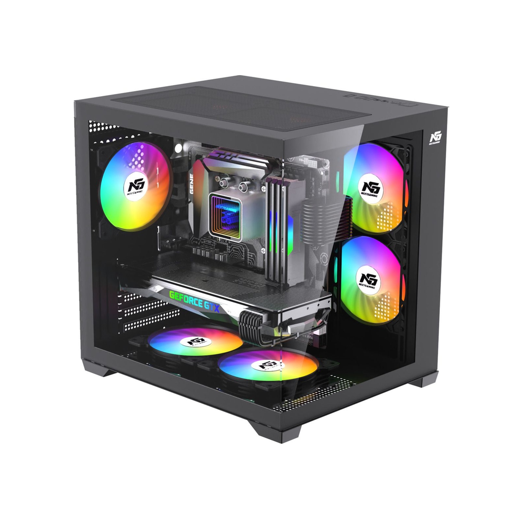 Orion Cube 5x Tuştan Değişen Rgb Fanlı M-atx Boş Bilgisayar Kasası Siyah
