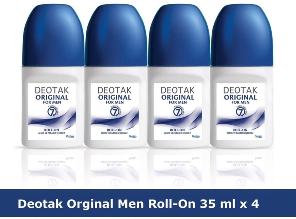 Deotak Original Erkek Roll-On Deodorant 4 x 35 ML