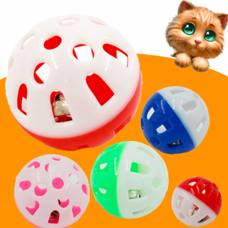 4 CM Çıngıraklı Top Kedi Oyuncağı Çok Renkli