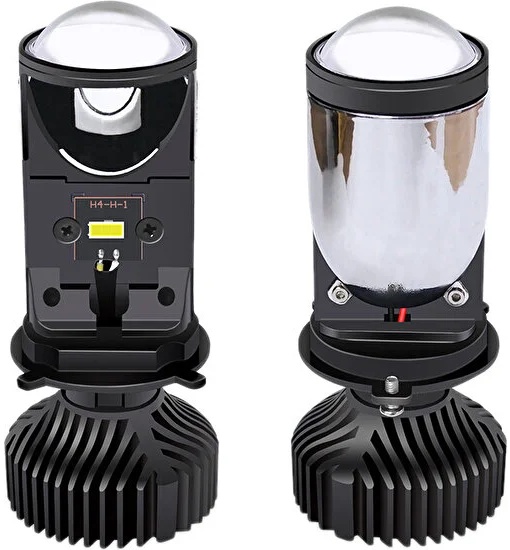 Gorgeous 60 W/çift Lamba H4 Led Mini Projektör Lens Otomobil Ampul 8000lm Dönüşüm Kiti Hi/lo Işın Far Rhd Lhd Sağ Siyah