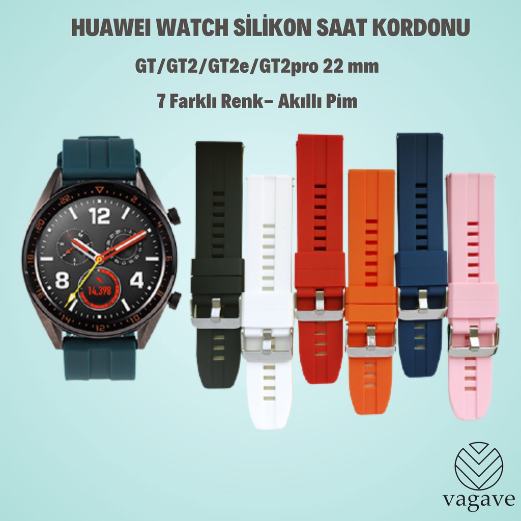 Vagave Huawei Watch Gt / Gt2 / Gt2E / Gt2Pro 46Mm Silikon Kordon