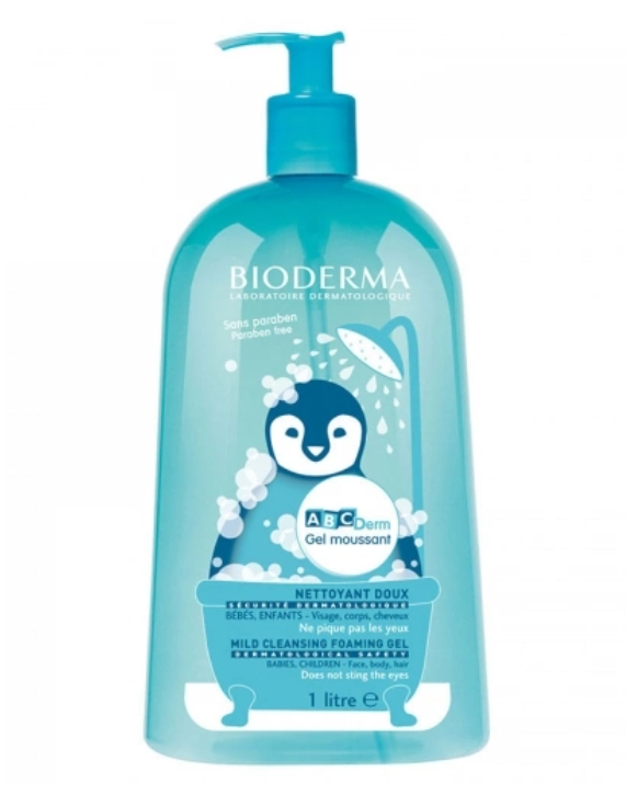 Bioderma Abcderm Foaming Bebek & Çocuk Saç ve Vücut Temizleme Jeli 1 L