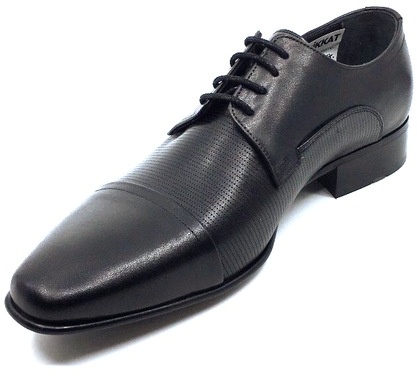 Fosco 6006 Siyah Bağcıklı Klasik Hakiki Deri Erkek Ayakkabı
