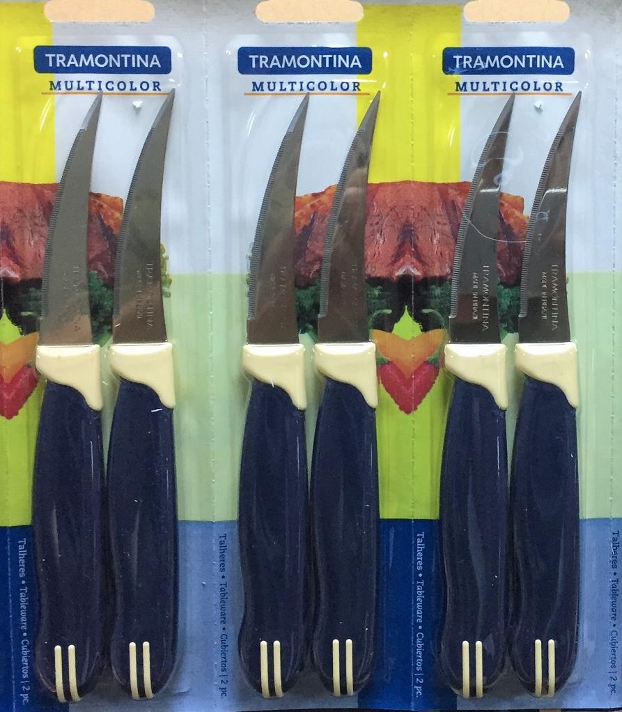 Tramontina Tırtıklı Kısa Kıvrık Meyve Bıçak Seti 6'lı