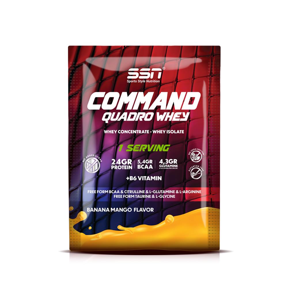 Ssn Command Quadro Whey Protein Tozu 30 Gr Tek Şase Muz Mangolu