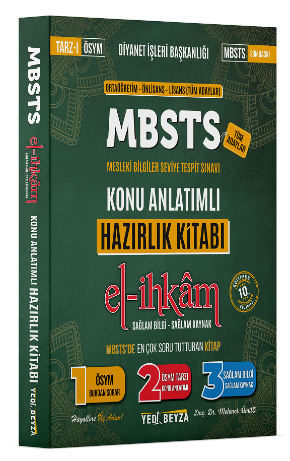 2024 Mbsts El-ihkam Hazırlık Kitabı Mehmet Ümitli