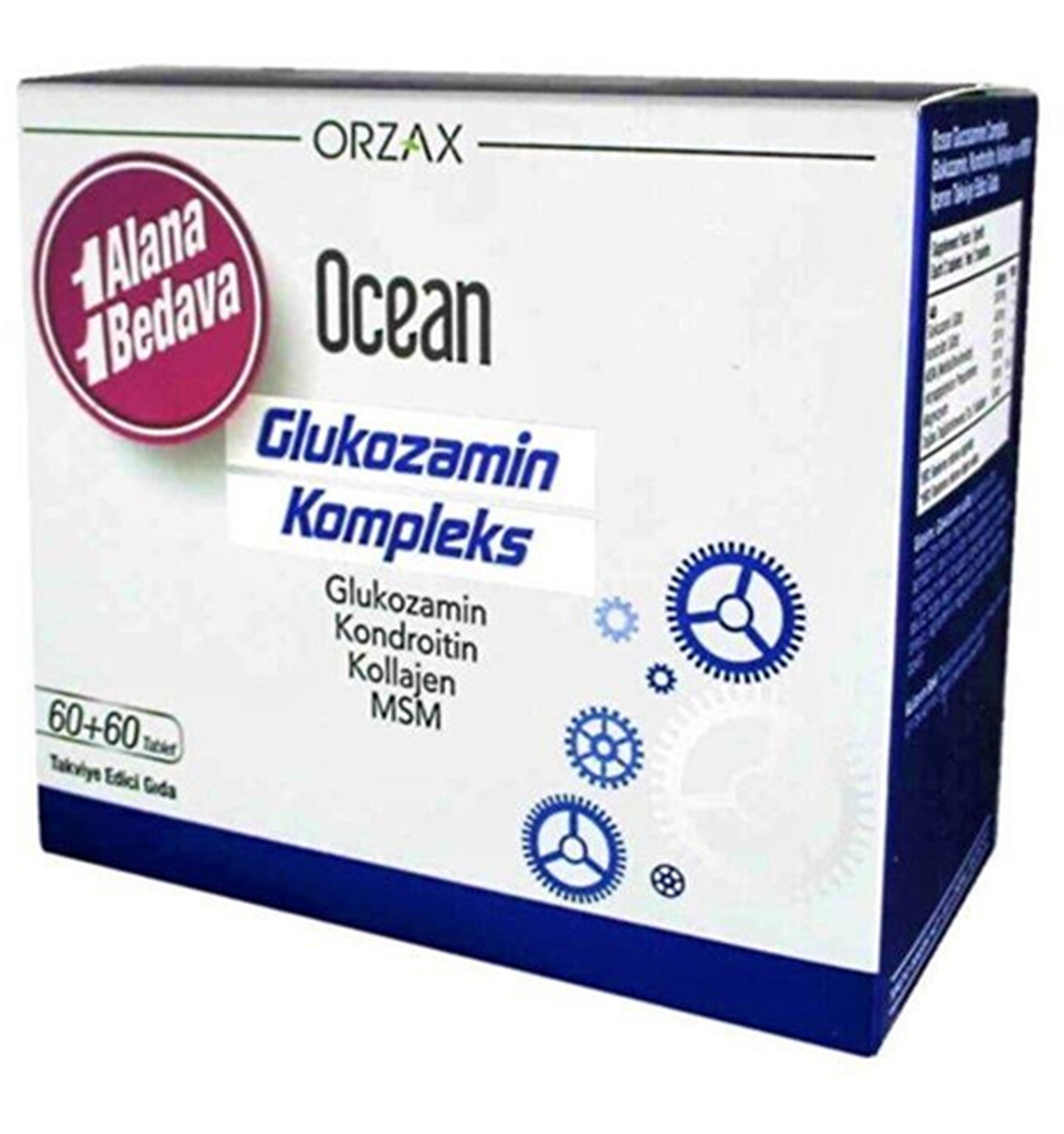 Orzax Ocean Glukozamin Kompleks 60 Tablet  2 Kutu