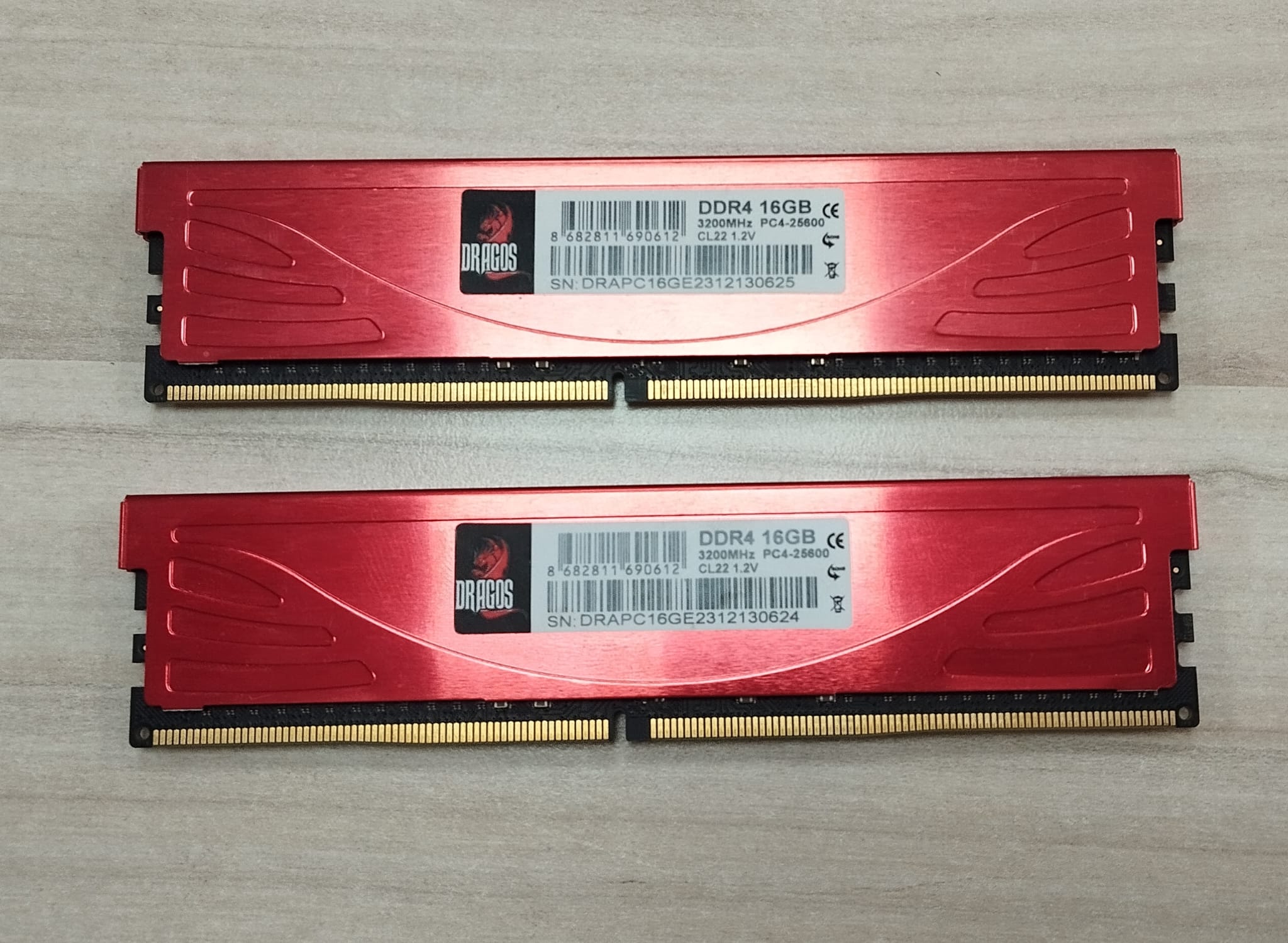 Dragos 32gb Ddr4 3200mhz 16 X 2 Adet