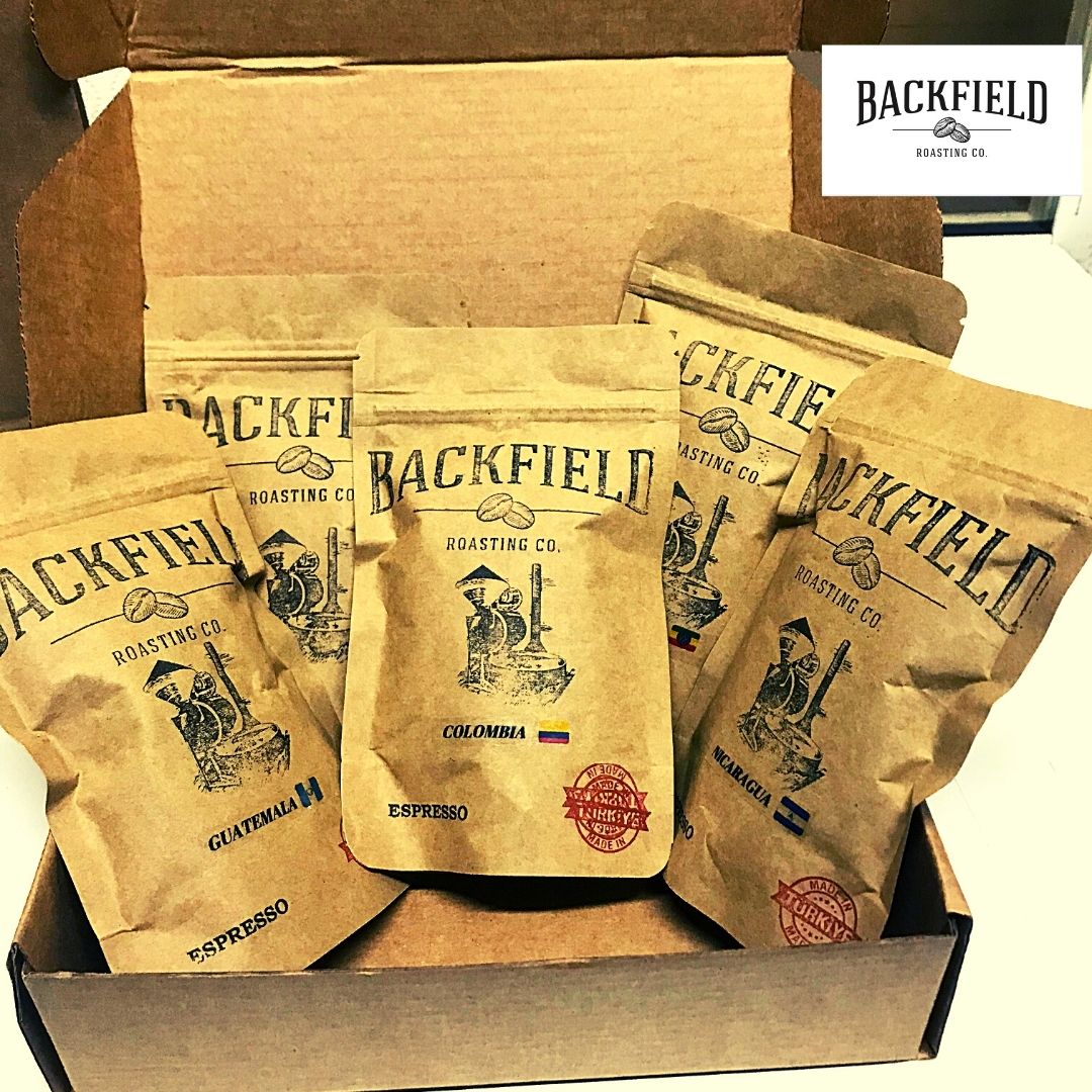 Backfield Roasting Co. Colombia + Nicaragua + Guatemala +  Ethiopia + Brezilya Filtre Kahve Deneme Paketi 5 x 85 G