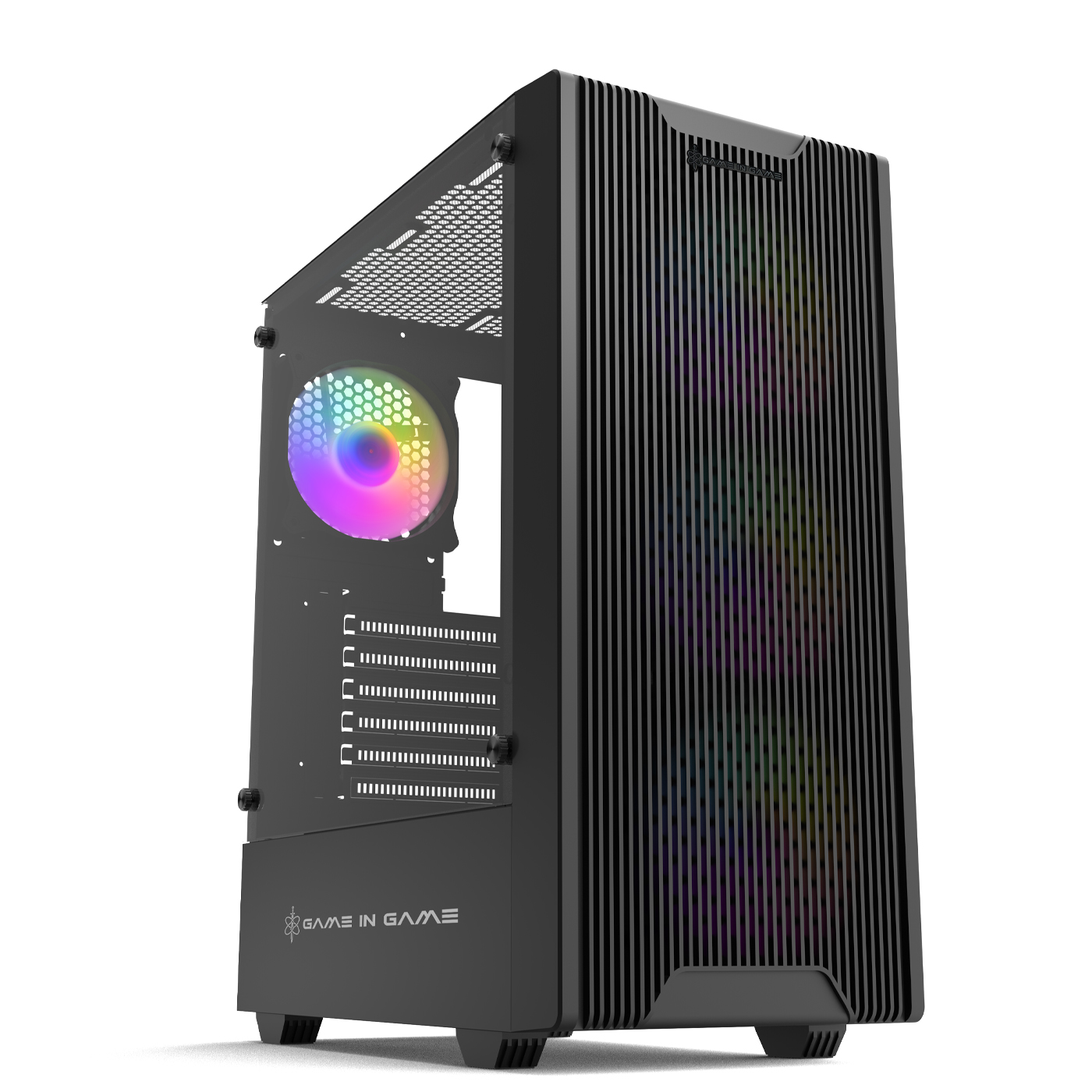 Game İn Game Pony 4x12cm Argb Fan Mesh Panel Temper Atx Kasa