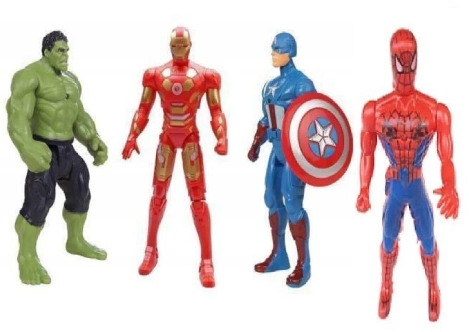 Avengers 2 Oyuncak 4 Lü Süper Kahraman Oyuncak Figürleri Ironman Hulk K. America Spiderman