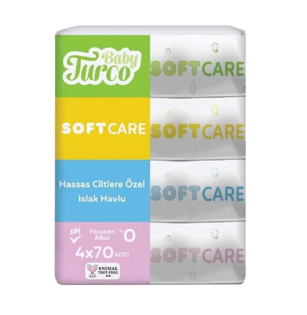 Baby Turco Softcare Islak Mendil Havlu 4x70 - 2 Paket