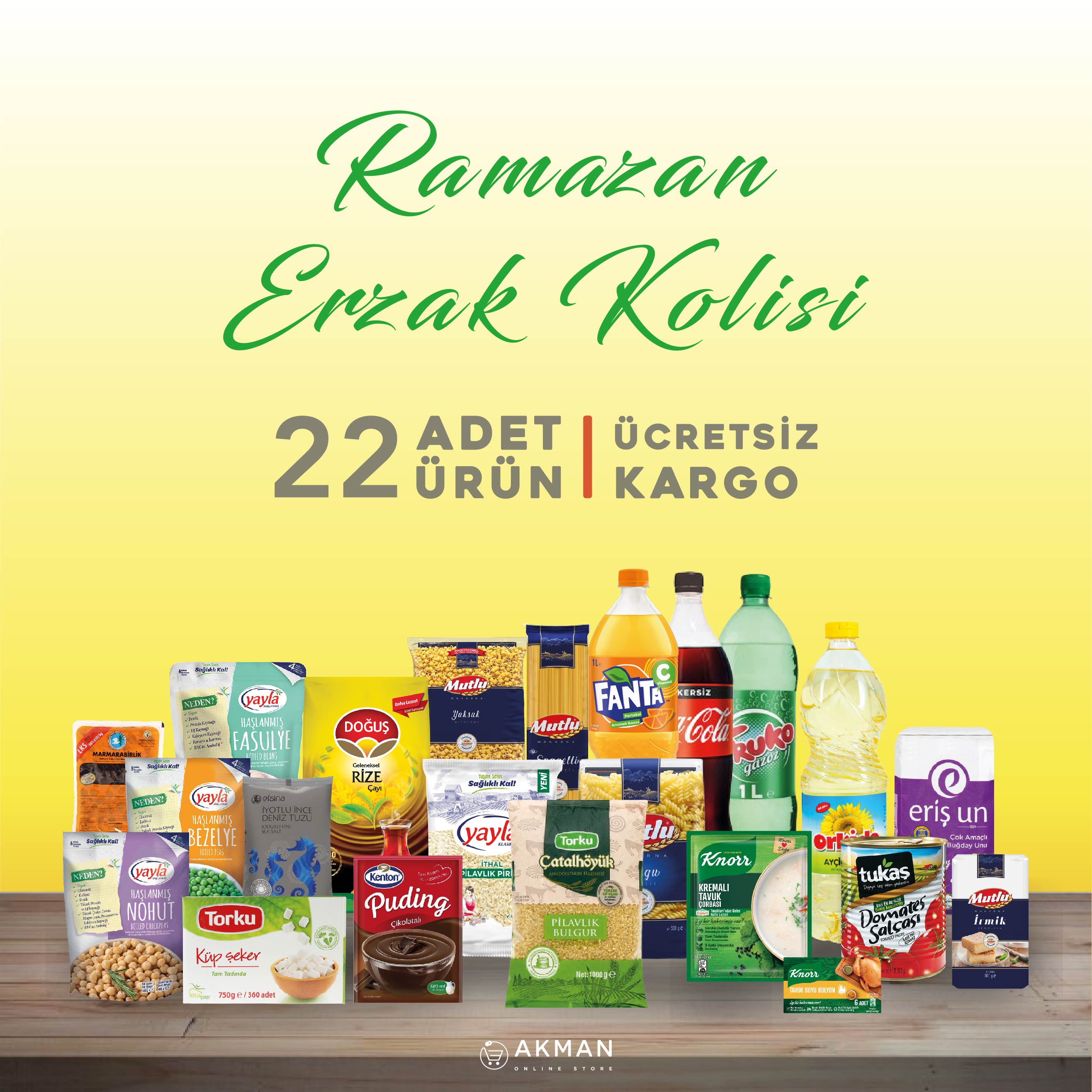 Akman Lüks Ramazan Erzak Gıda Yardım Kolisi 22'li