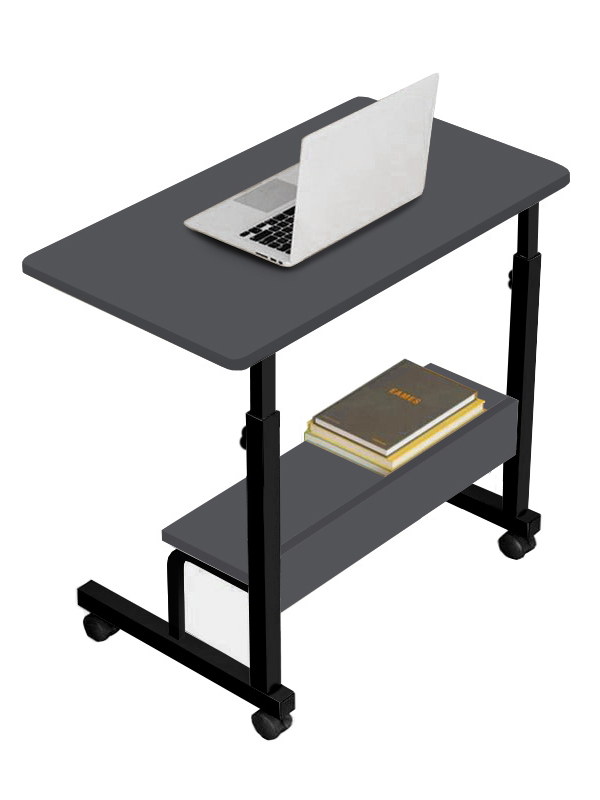 Yükseklik Ayarlı Raflı Laptop Sehpası ve Çalışma Masası -Antrasit