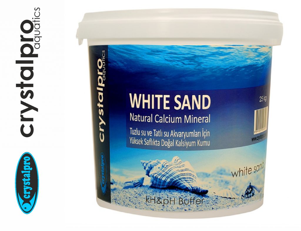 Crystalpro White Sand 25kg Ciklet Ve Deniz Akvaryumu Kumu 1.5mm
