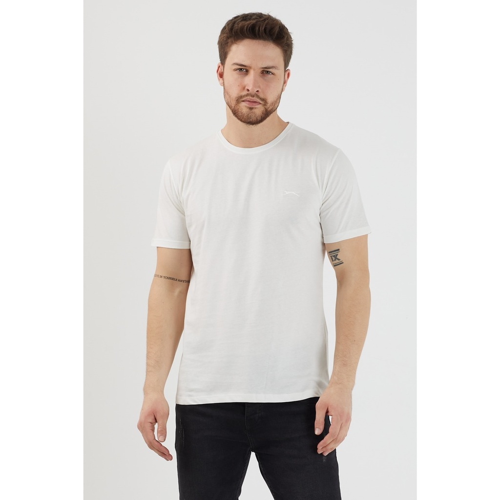 Slazenger Sander Erkek Kırık Beyaz T-Shirt St11Te083-230