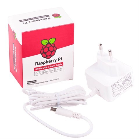 Robotizmo Raspberry Pi 4 5.1V/3A Adaptör Lisanslı Beyaz