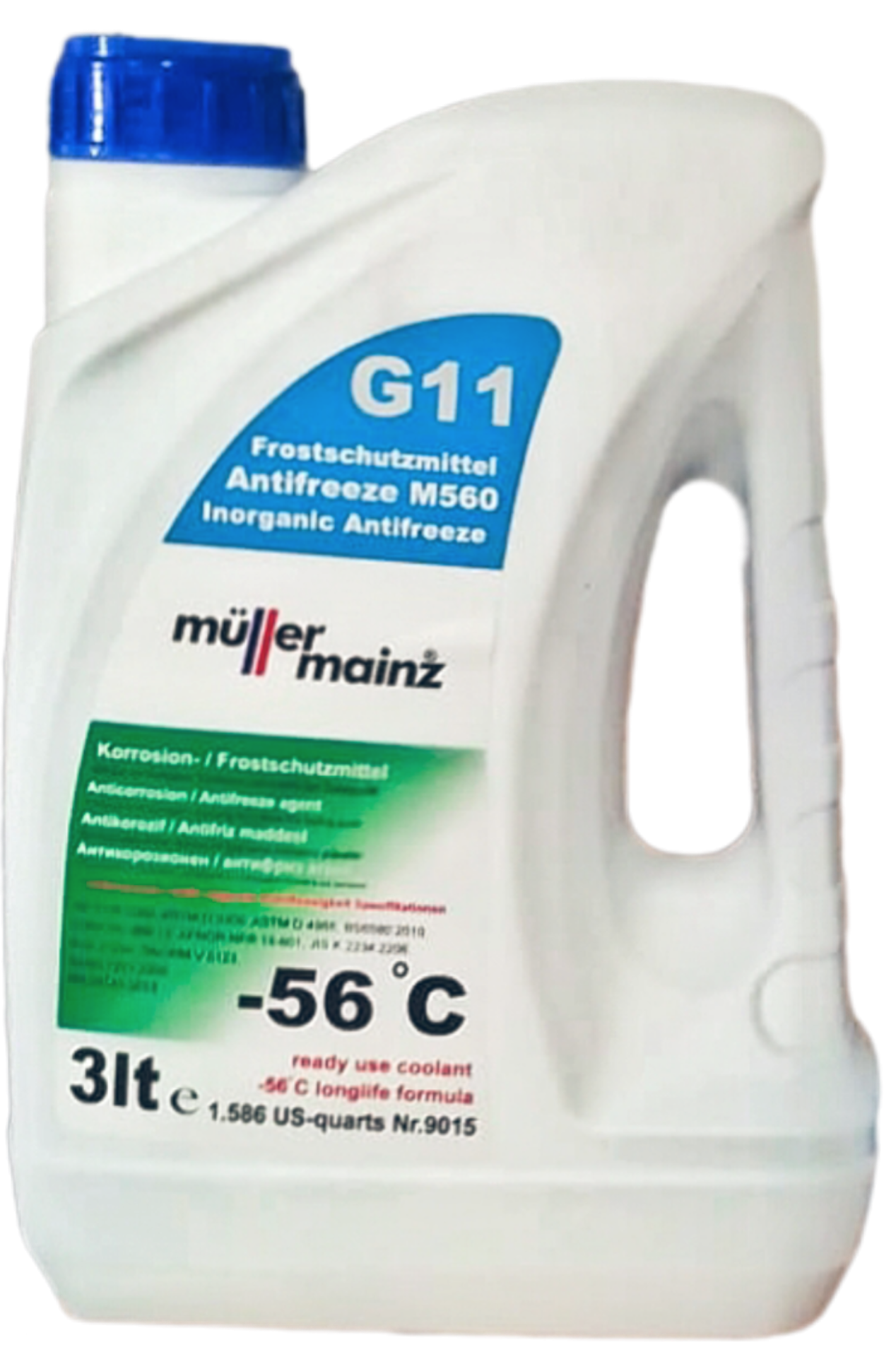 Müllermainz -56c Mavi İnorganik Hazır Antifriz 3lt
