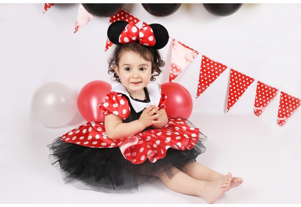 Minnie Mouse Kız Çocuk Doğum Günü Elbisesi & Parti Kostümü