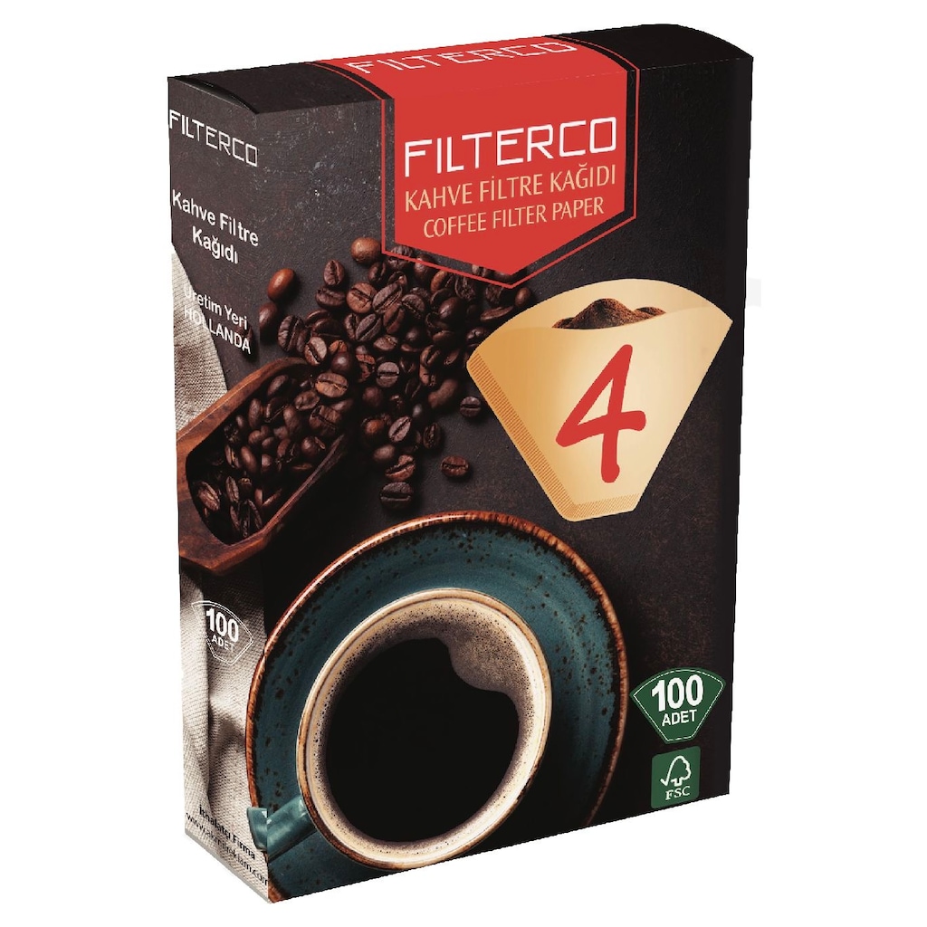 Filterco Filtre Kahve Kağıdı 100Lü 4 Numara