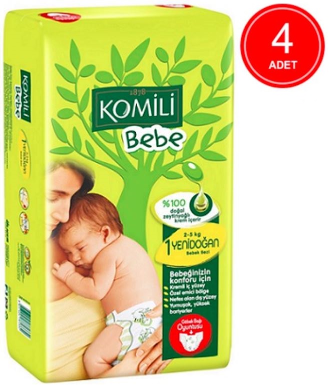 Komili Bebe Yenidoğan Bebek Bezi 1 Numara 4 x 40 Adet