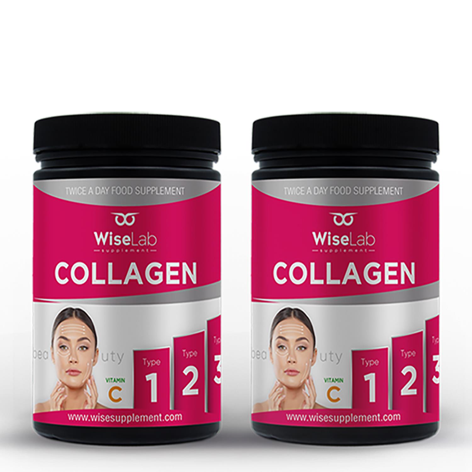 Wiselab Beauty Collagen Powder Tip123 Vitamin C 2 x 300 G
