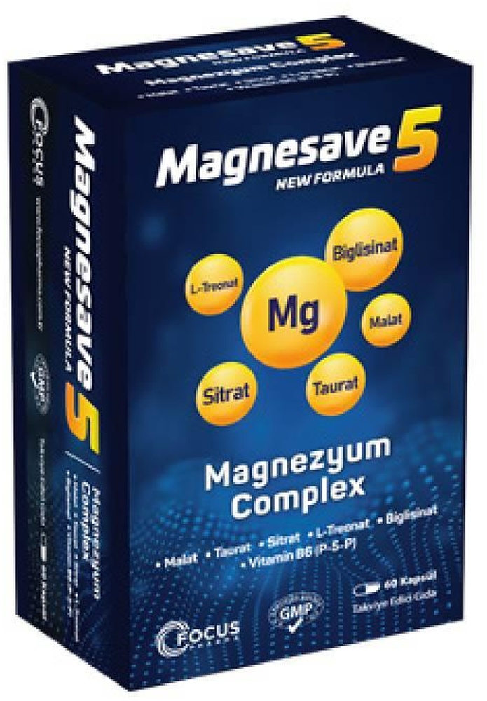 Focus Magnesave5 Magnezyum Complex 60 Kapsül