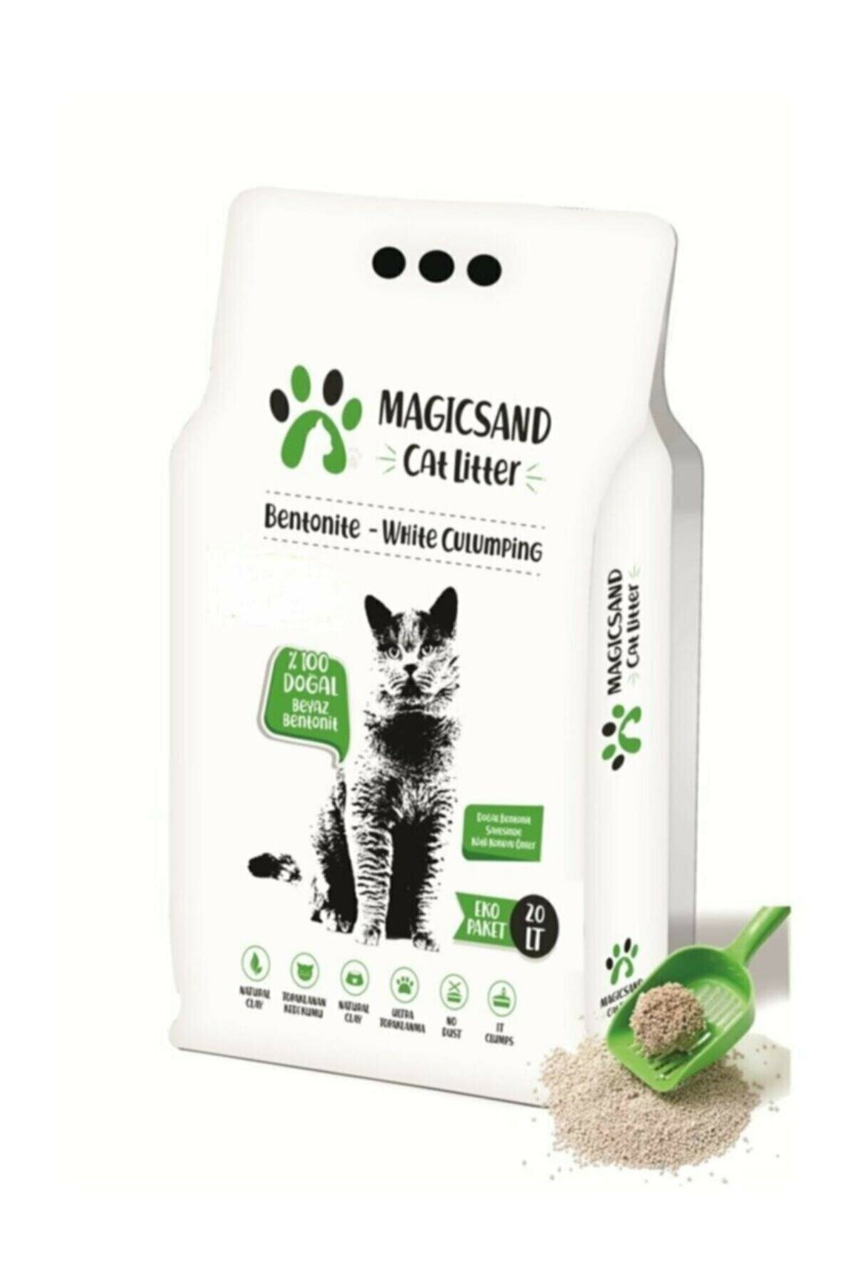 Magicsand Cat Litter Kokusuz Kalın Topaklaşan Bentonit Kedi Kumu 20 L