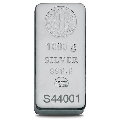 Nadir 1000 Gram Uluslararası Sertifikalı Külçe Gümüş