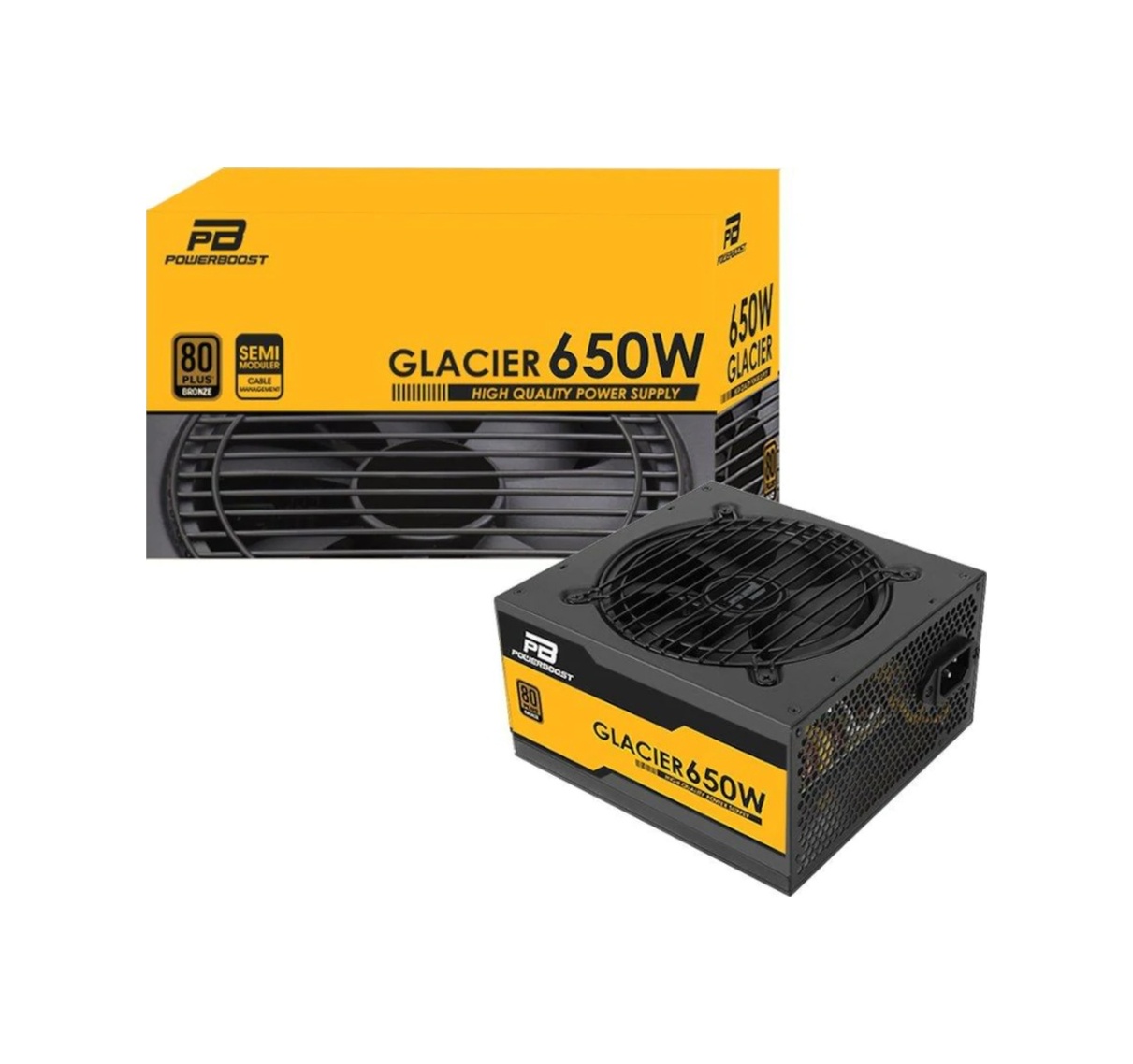 Power Boost BST-ATX650B Glacier 650W 80+ Bronze 12 CM Fanlı Yarı Modüler Güç Kaynağı