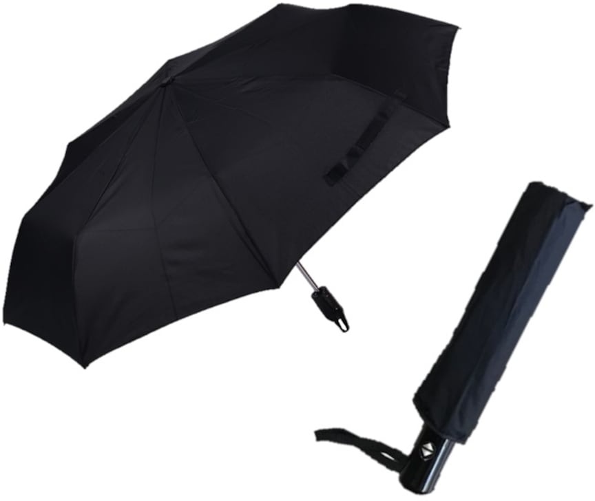 Rüzgara Dayanıklı Tam Otomatik Şemsiye Siyah