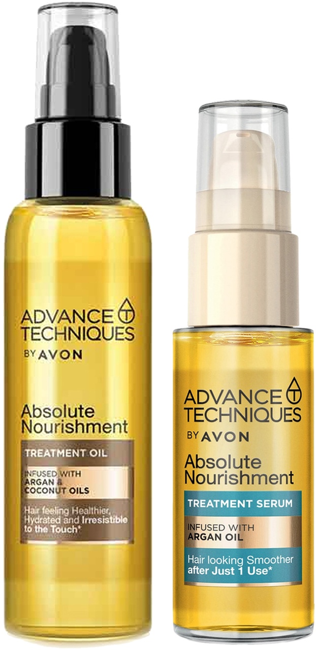 Avon Argan Yağı İçeren Besleyici Saç Serumu 30 ML + Argan ve Hindistan Cevizi Yağı İçeren Saç Bakım Yağı 100 ML