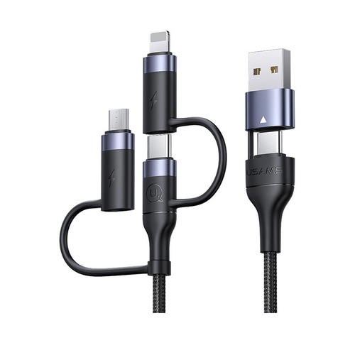 Usams US-SJ547 60 W USB + Type-C To Type-C + Lightning + Micro USB 1.2 M
