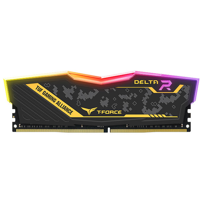Team T-Force TUF Yellow Delta RGB 8GB (1x8GB) 3200Mhz DDR4 Gaming Ram