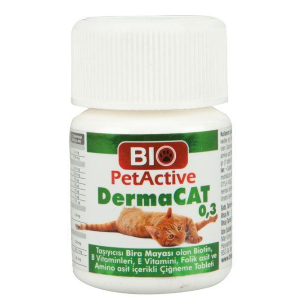 Bio Petactive Dermacat 0.3 Kedi Sarımsaklı Maya Tableti
