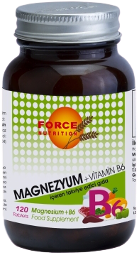 Force Nutrition Magnesium Vitamin B6 Magnezyum 120 Tablet